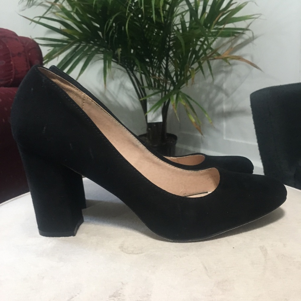 Chunky black madden girl heels